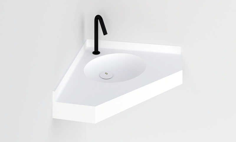 Vasque d'angle au normes PMR Sopp