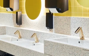 La vasque en Durat : l’alliance entre Solid Surface et Plastique recyclé