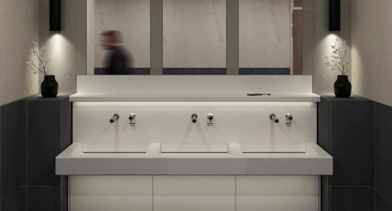 Aménagement de sanitaires tertiaires – Etude de cas – CNIT Forest