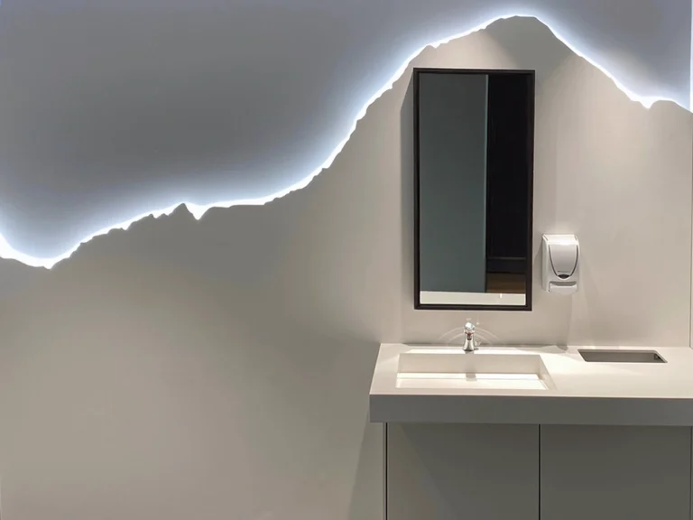 Habillage mural de sanitaires sur mesure