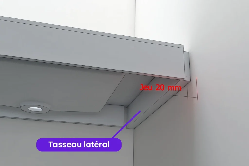 Solution 3. Ajout d'un tasseau latéral