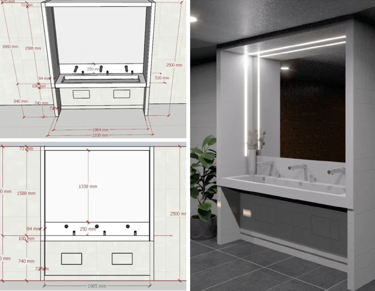 Plans vasques - projet Centorial